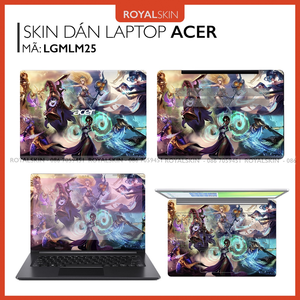 Skin dán Laptop ACER In Hình LOL - Liên Minh Huyền Thoại Bộ 5 -Nhận in theo yêu cầu