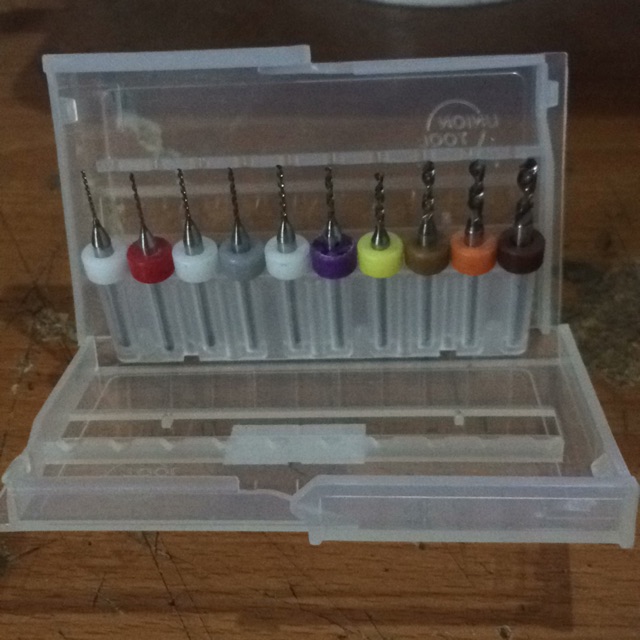 Combo 10 mũi khoan CNC 0.6 0.7 0.8 0.9 1.0 1.2 1.5 2.0 2.5 3.0