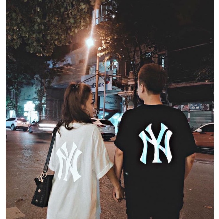 Áo Thun Tay Lỡ phản quang Áo phản quang New York NY unisex Phản Quang 7 Màu Đa Sắc