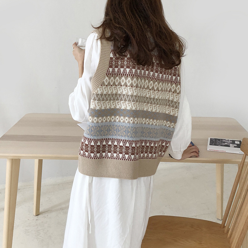 Áo sweater sát nách dáng ngắn rộng thời trang cho nữ