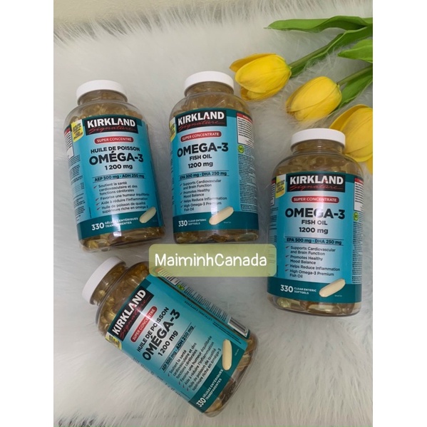 Bán (Bill Canada) Dầu cá Omega3 Fish Oil 1200mg Kirkland; Kirkland