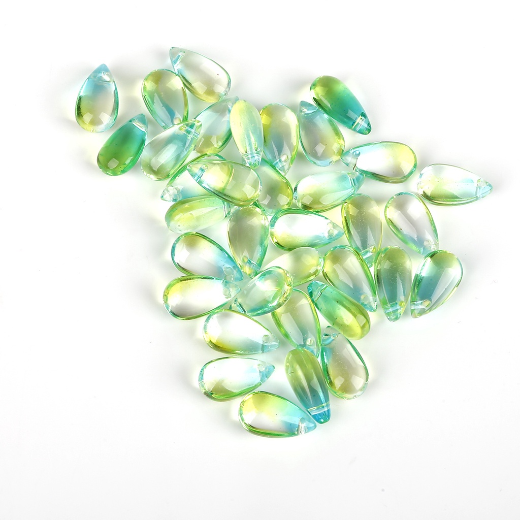 Mặt Dây Chuyền Hình Giọt Nước Bằng Thủy Tinh Màu Gradient 14X8mm diy