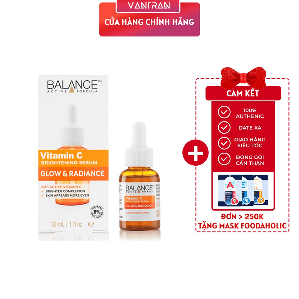 Tinh Chất Làm Sáng Da Balance Vitamin C Brightening Serum Glow &amp; Radiance 30ml