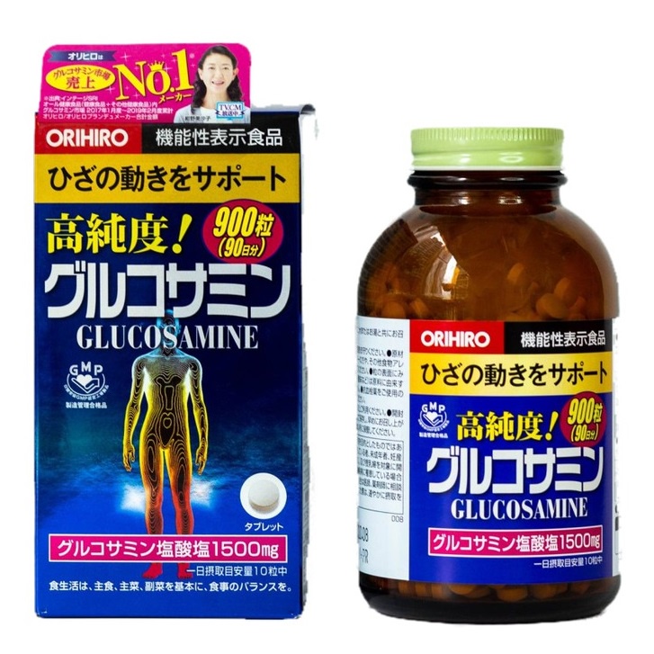 Viên uống bổ sung Glucosamine Orihiro Nhật Bản giảm đau xương khớp - Hộp 900 viên