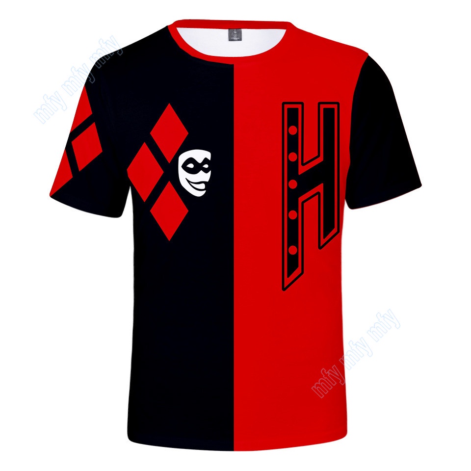Áo Thun Tay Ngắn Cổ Tròn In Hình Birds of Prey Harley Quinn Adults and Kids Sizes
