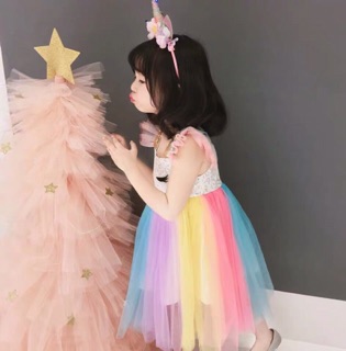 Váy cầu vồng ngựa poly
