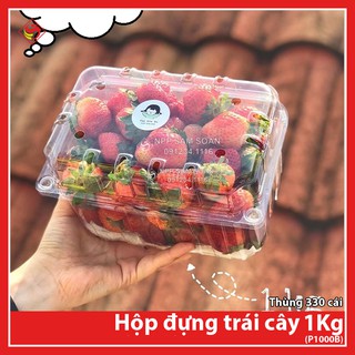 20 cái - Hộp đựng 1Kg Cherry P1000B - Hộp đựng hoa quả nhập khẩu