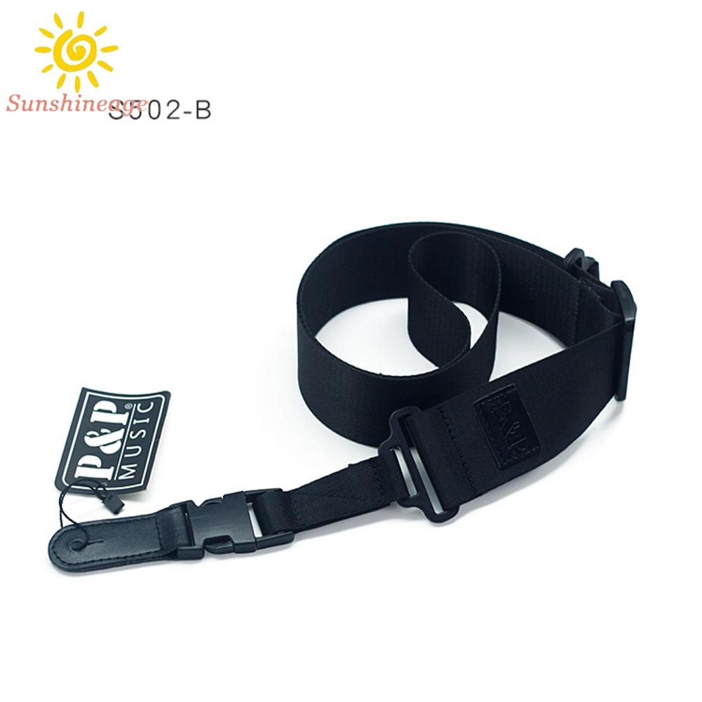 SUNAGE- ~Guitar Strap Brown Elastic Fashion Long Strong Durable Nylon Guitar Belt【SUNAGE-HOT Fashion】
