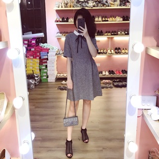 Vây sơ mi cổ nơ