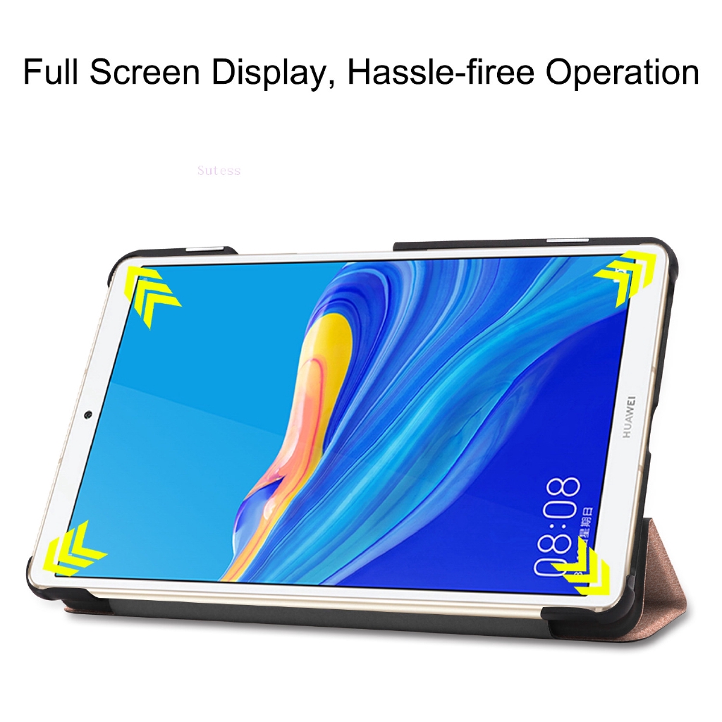 Bao da máy tính bảng Huawei Mediapad M6 M5 M3 Lite 8.4 8.0 10.8 2019 Smart khóa từ tính màu trơn