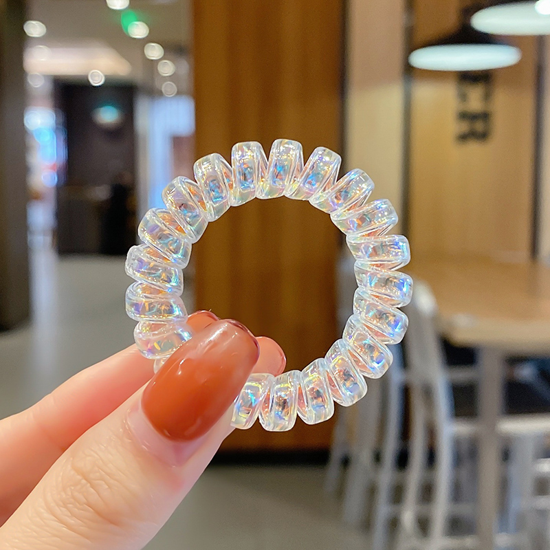 Dây Buộc Tóc Lò Xo Làm Từ Nhựa Phong Cách Hàn Quốc 2021