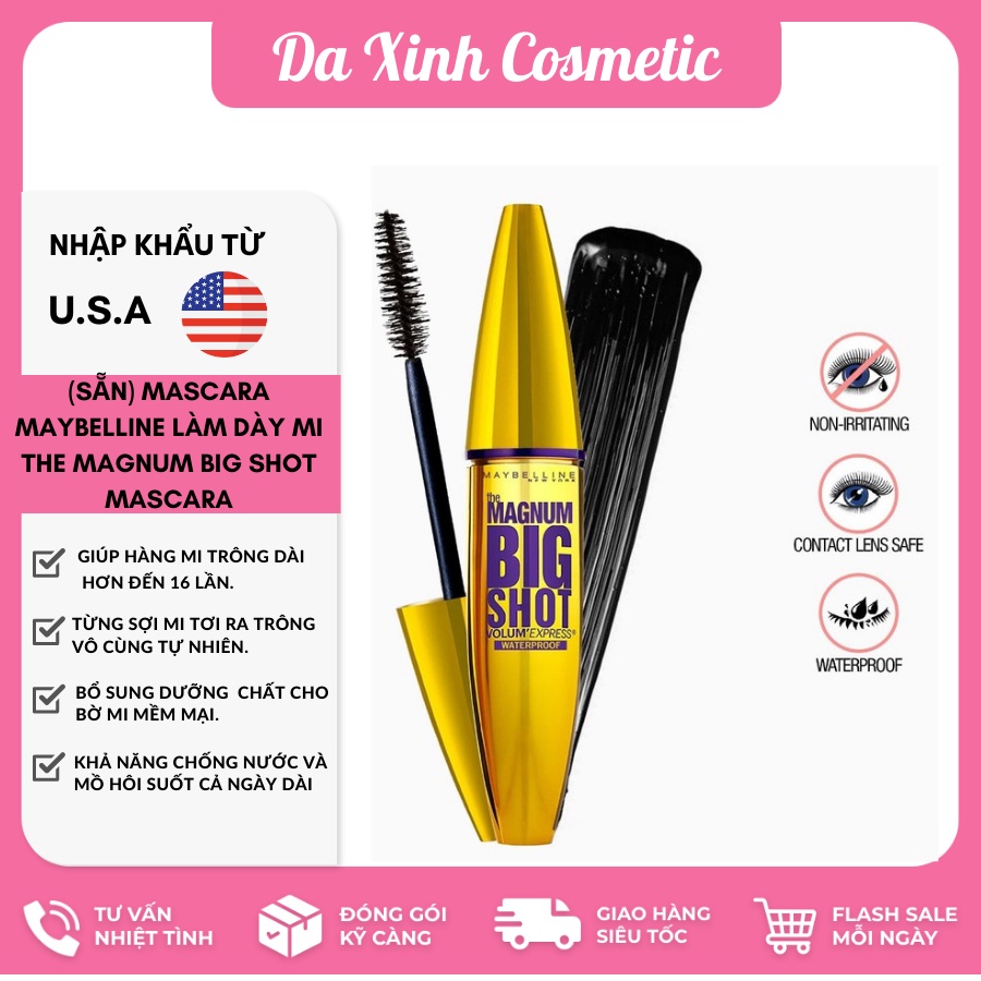 (Sẵn) Mascara Maybelline Làm Dày Mi The Magnum Big Shot Mascara