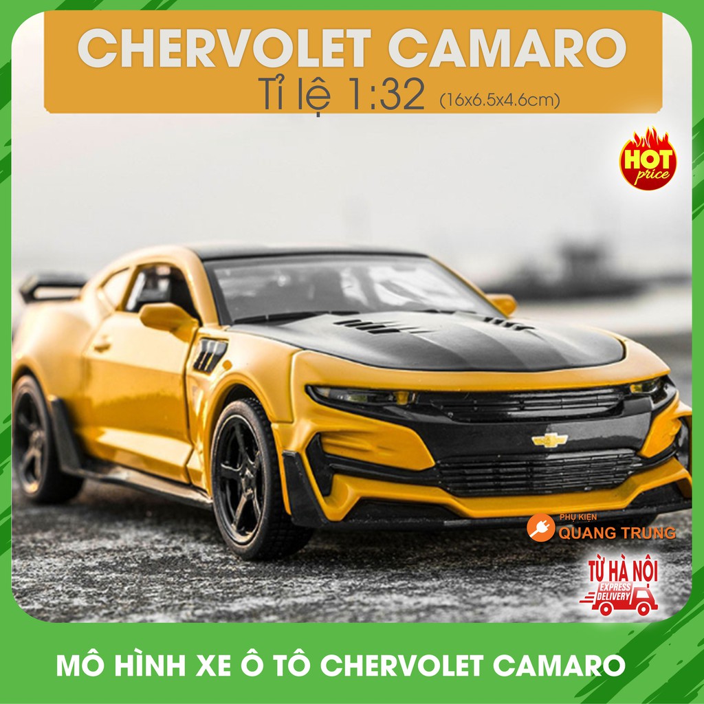 Mô hình xe ô tô Chervolet Camaro vỏ kim loại cao cấp,tỉ lệ 1:32,nhiều màu sắc