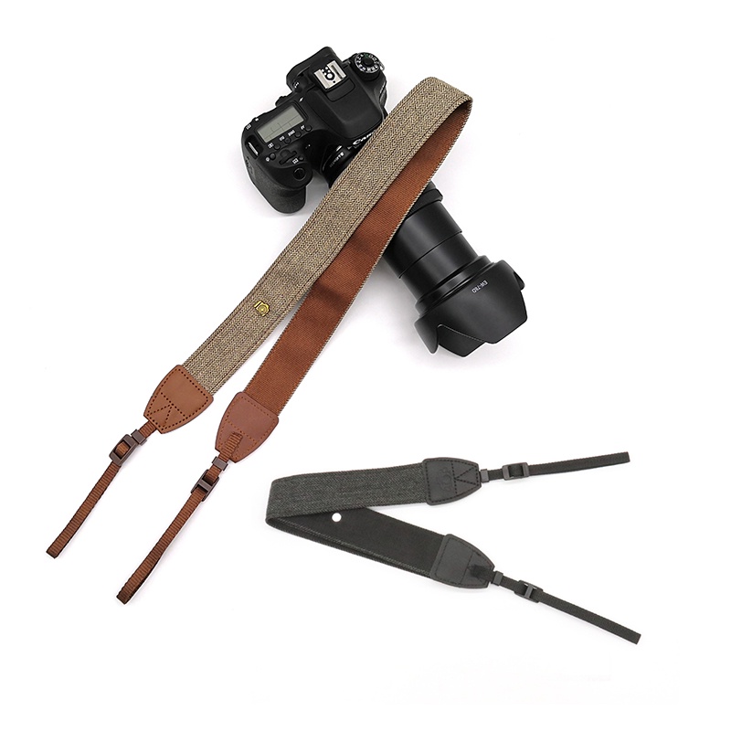 Dây đeo máy ảnh bằng da tùy chỉnh tiện lợi cho Canon Sony DSLR