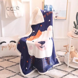 Chăn ủ sơ sinh, chăn lông cừu cho bé (hàng chuẩn đẹp lông mềm mịn k rụng lông)