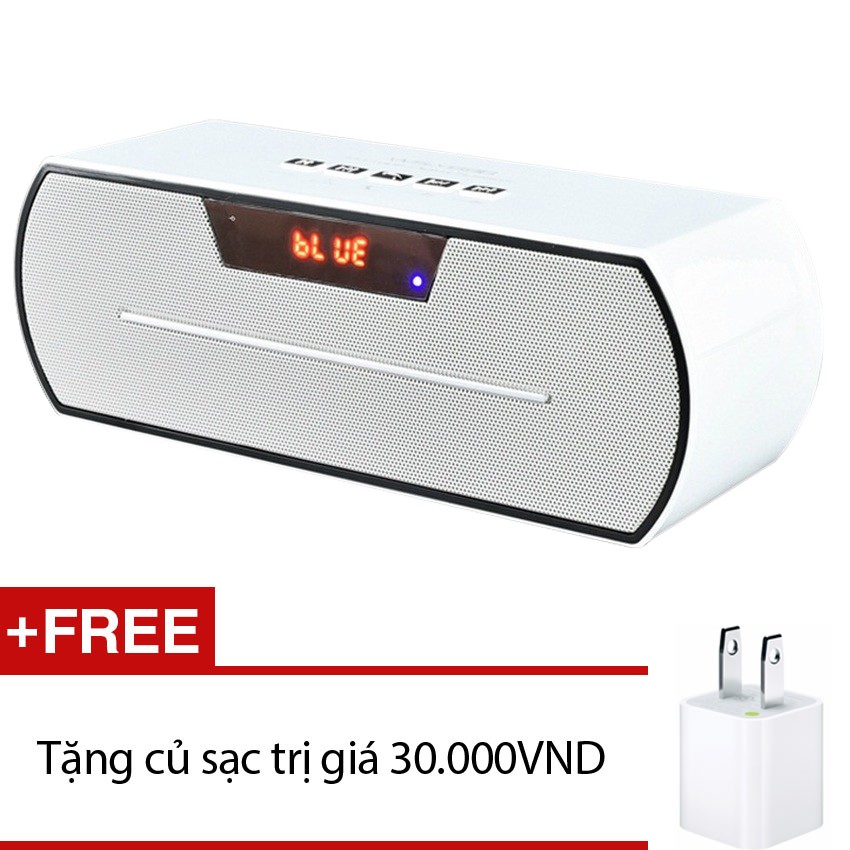 Loa bluetooth WSTER WS-Y69B (Trắng) + Tặng 1 cốc sạc