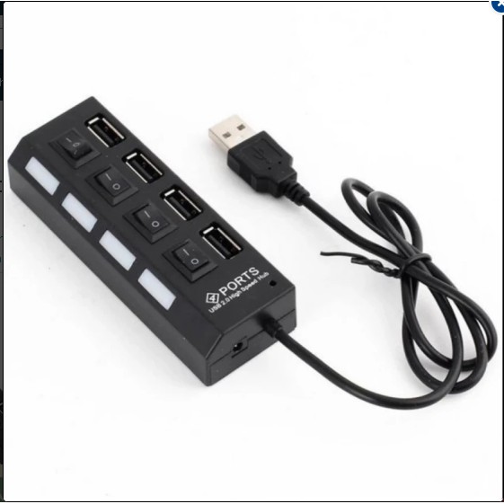 Bộ chia USB 4 port có công tắc USB 2.0 4 Port Super Hub 480Mbps