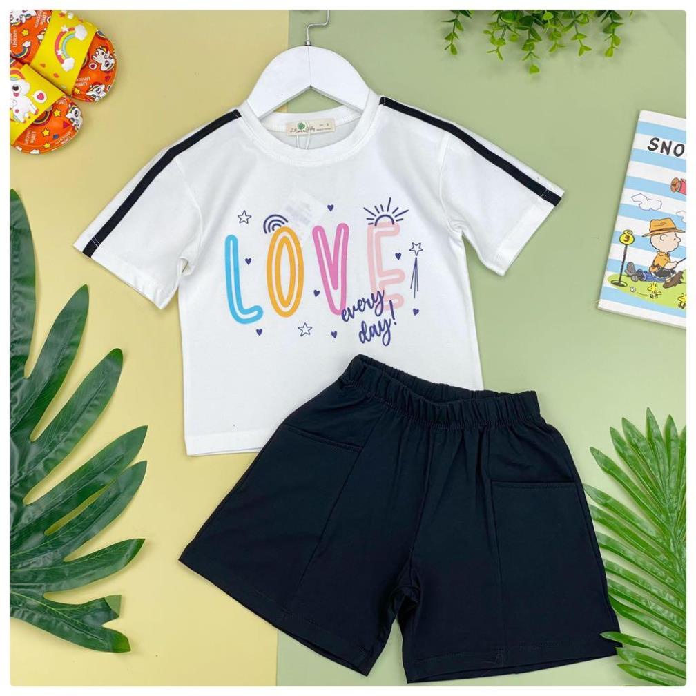 🚨🚨 GIÁ TỐT 👦🏻 Đồ bộ cao cấp cotton Love chạy sọc 10/16  .