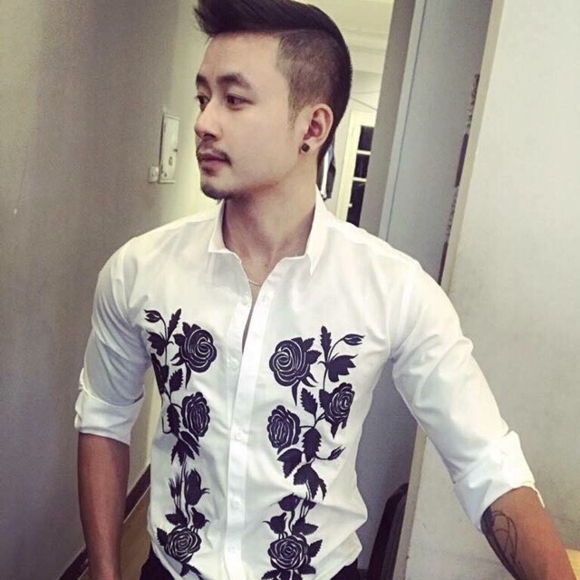 Sơ mi nam body họa tiết 3D
