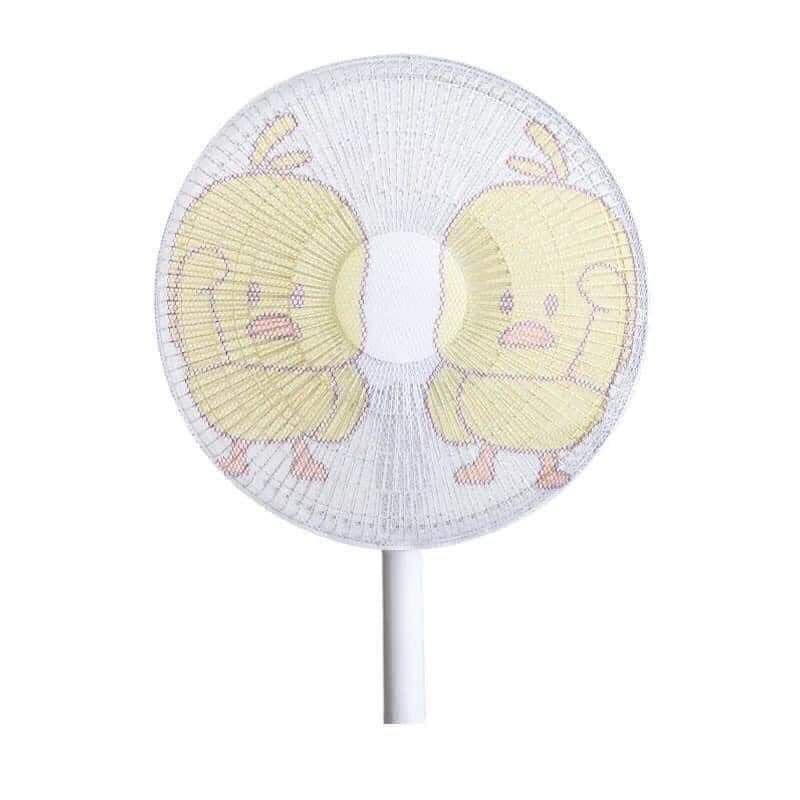 Lưới bọc quạt an toàn cho bé có dây rút - hình cute ngẫu nhiên