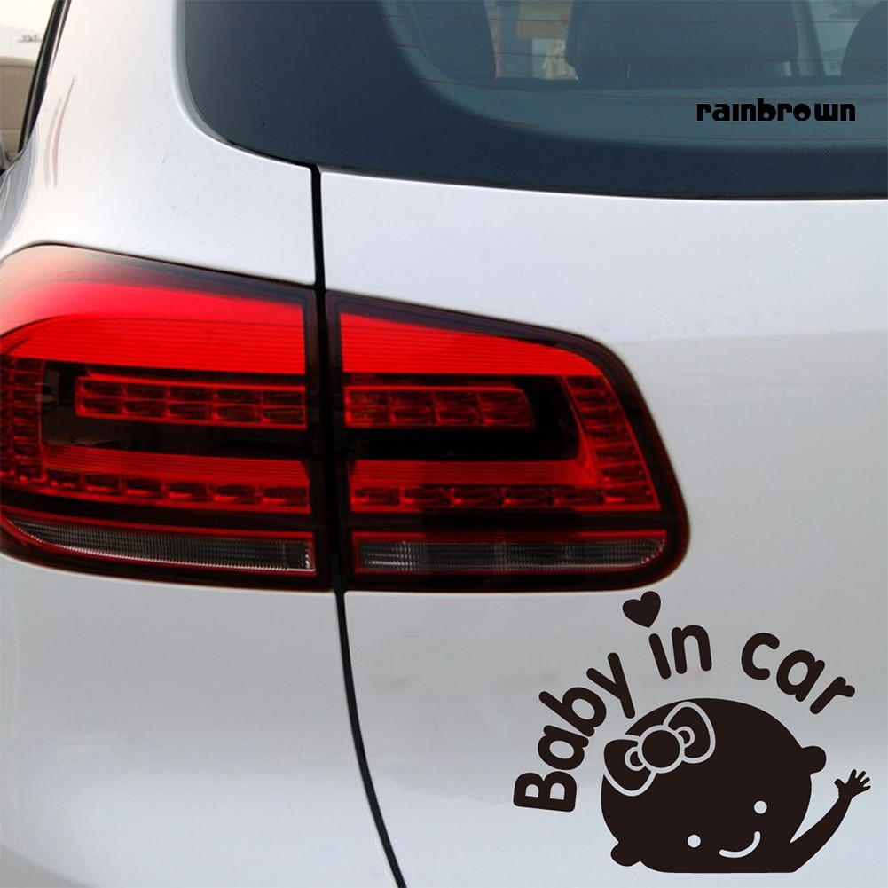 Nhãn dán xe hơi hình chữ baby in car