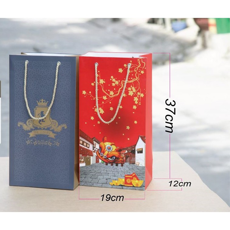 CHUYÊN SỈ_Mẫu 21 Combo 10 túi giấy đựng rượu size 35x19x12cm
