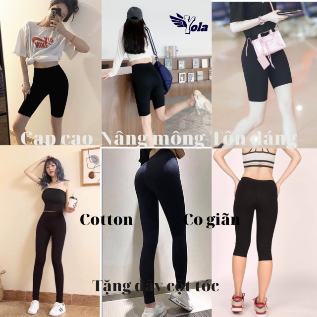 Quần Legging Cạp Cao, Nâng Mông, Siêu Co Giãn - Leging Dài, Lửng - Ngố, Đùi siêu hot Loại 1 Big Size