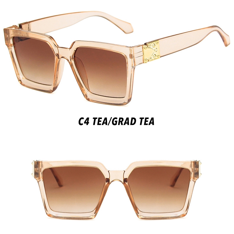 Kính Mát Gọng Vuông Cỡ Lớn Thời Trang Cho Nam Nữ