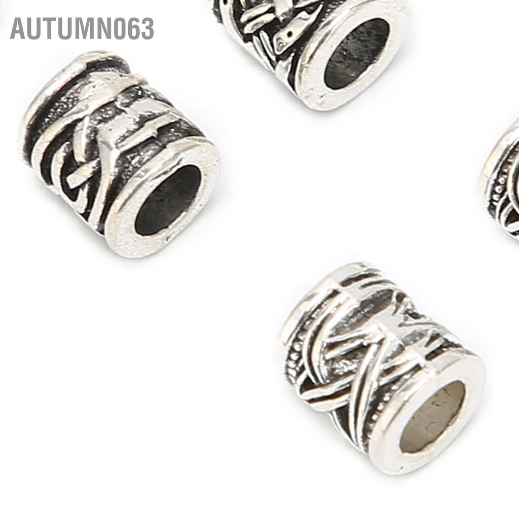 10 CÁI Kẹp Kim Loại Dùng Tết Tóc Tiện Dụng, Hạt Râu Viking Hợp Kim Cổ Norse Dreadlock cho Tóc Tự Làm Vòng Autumn063
