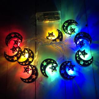 Dây Đèn LED Treo Trang Trí Hình Ngôi Sao/Mặt Trăng Bằng Sắt Nghệ Thuật