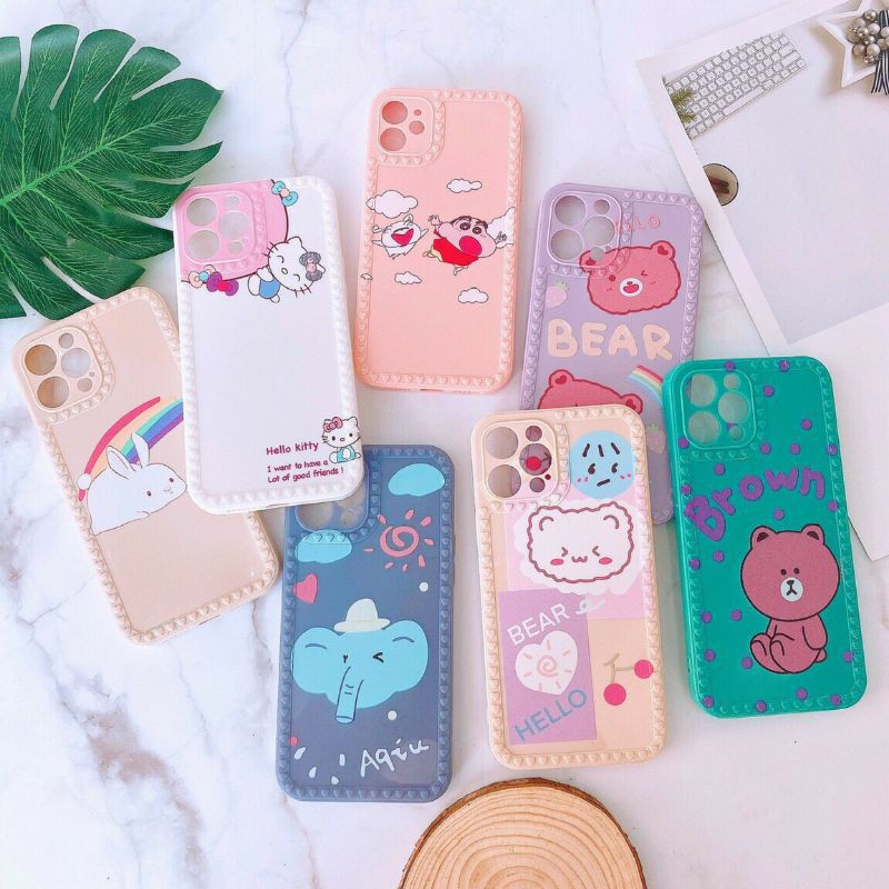 Ốp Iphon TPU dẻo viền Tim In Hình bảo vệ Camera Dành cho Iphon 6P/7P/XS/XSMAX/11PROMAX/12/12PROMAX