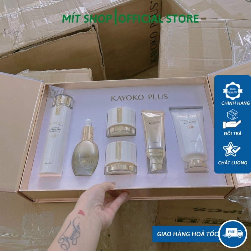 Bộ Mỹ Phẩm Kayoko Plus+ 6 in1 Mờ Nám Tàn Nhang Trẻ Hóa Nâng Cơ Mặt Nhật Bản Chính Hãng