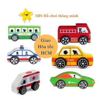 Mô hình xe gỗ của Winwintoys - xe bus, cảnh sát, cứu hỏa, cứu thương, xe đua