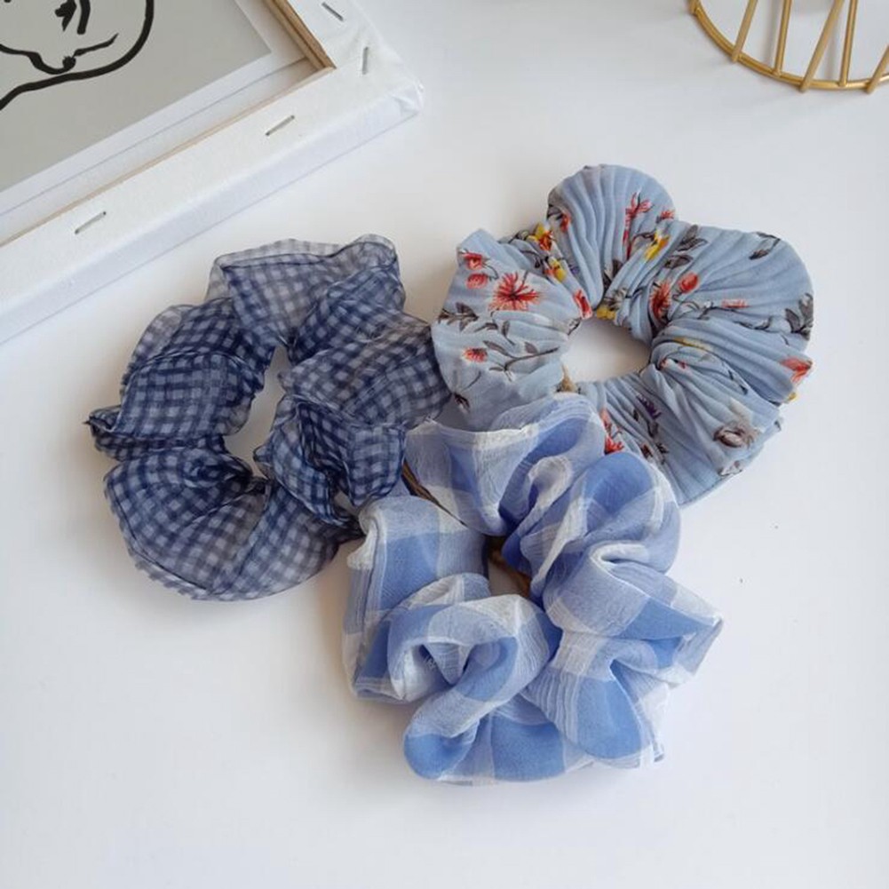 Set 3 cột tóc scrunchies đủ màu sắc mix màu