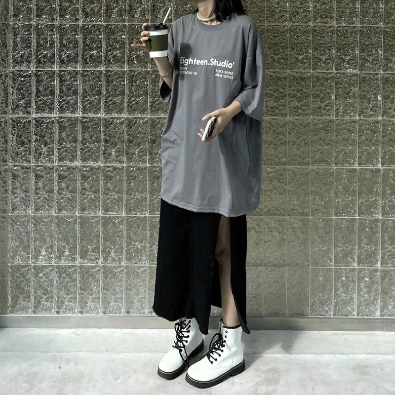 Áo thun phông nam nữ PINK tay lỡ form rộng EIGHTEEN STUDIO Unisex