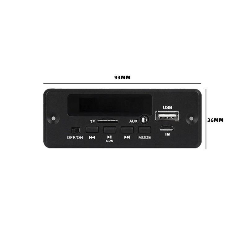 Bảng mạch giải mã âm thanh MP3 2X25W 50W 5V-12V Bluetooth 5.0 hỗ trợ thẻ TF USB AUX cho xe hơi
