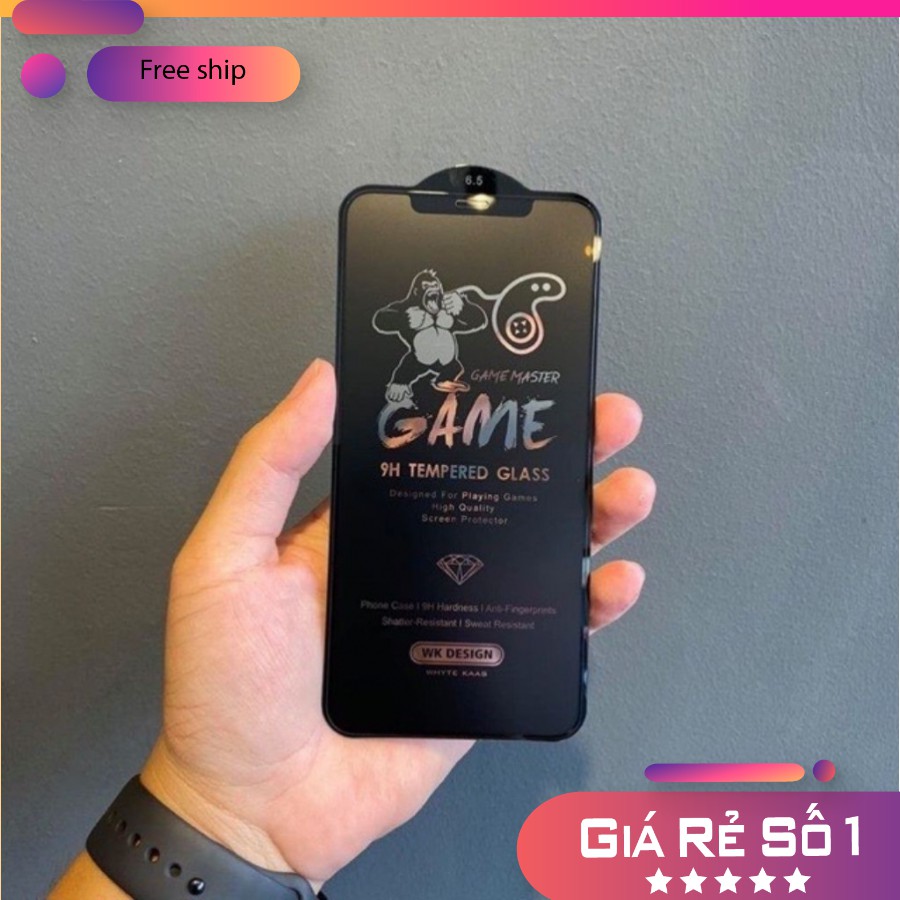 Kính cường lực iphone chống vân tay chính hãng KINGKONG WK Full màn hình cao cấp cho IP X đến 12 Promax
