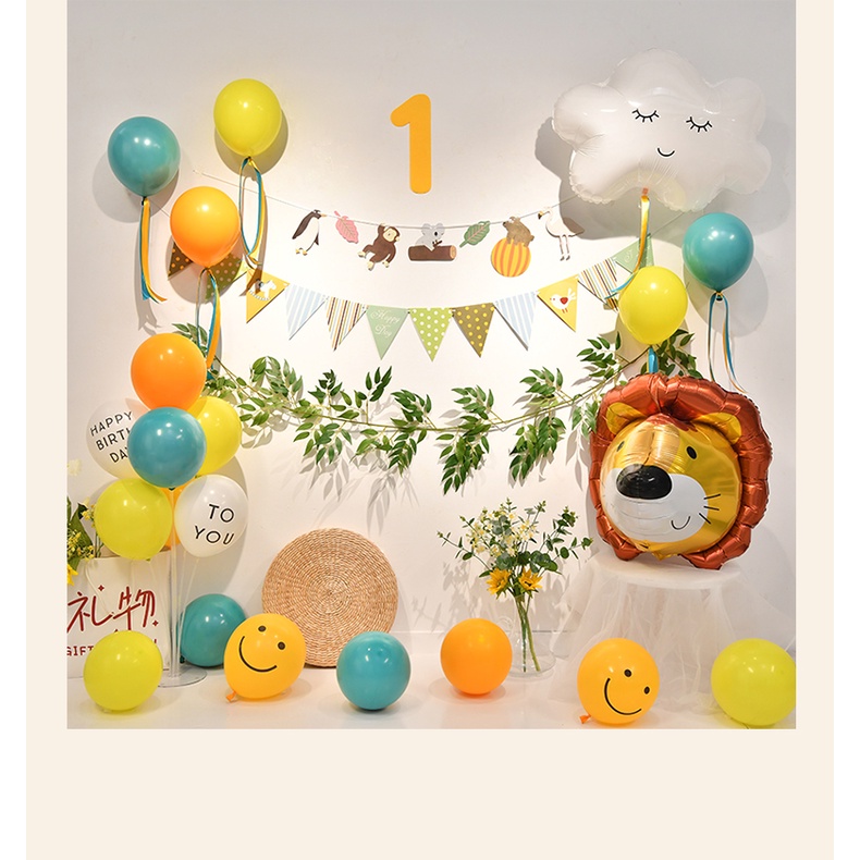 Bộ Bong Bóng Hình Khủng Long Trang Trí Tiệc Sinh Nhật Cho Bé