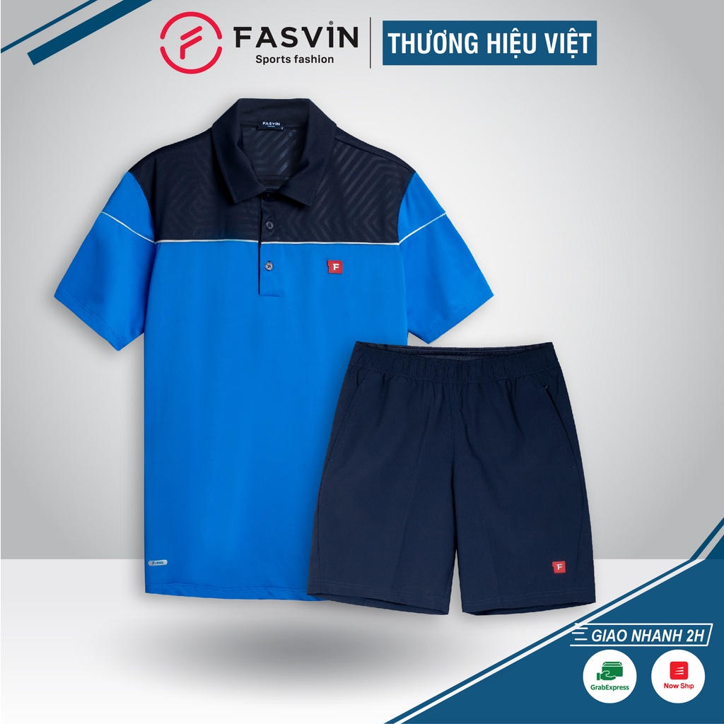 Bộ quần áo thể thao nam Fasvin AB20288.HN chất vải mềm nhẹ co giãn thoải mái