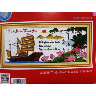 Tranh thêu chữ thập thuận buồm xuôi gió 222918