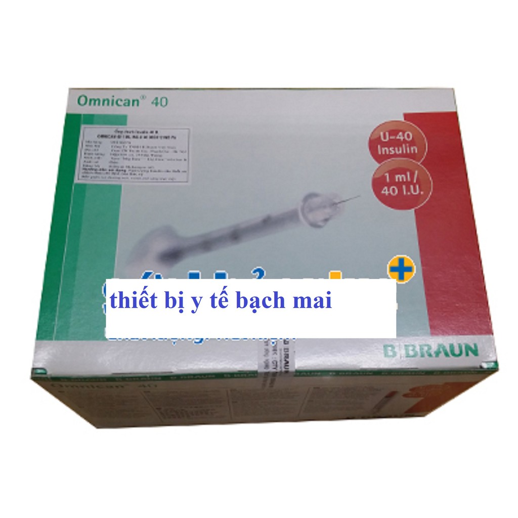 Bơm tiêm tiểu đường bbraun omnican40 gói 10kim