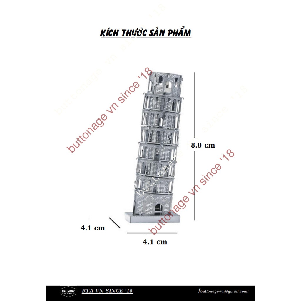 Mô Hình Lắp Ráp 3d Tháp Nghiêng Pisa