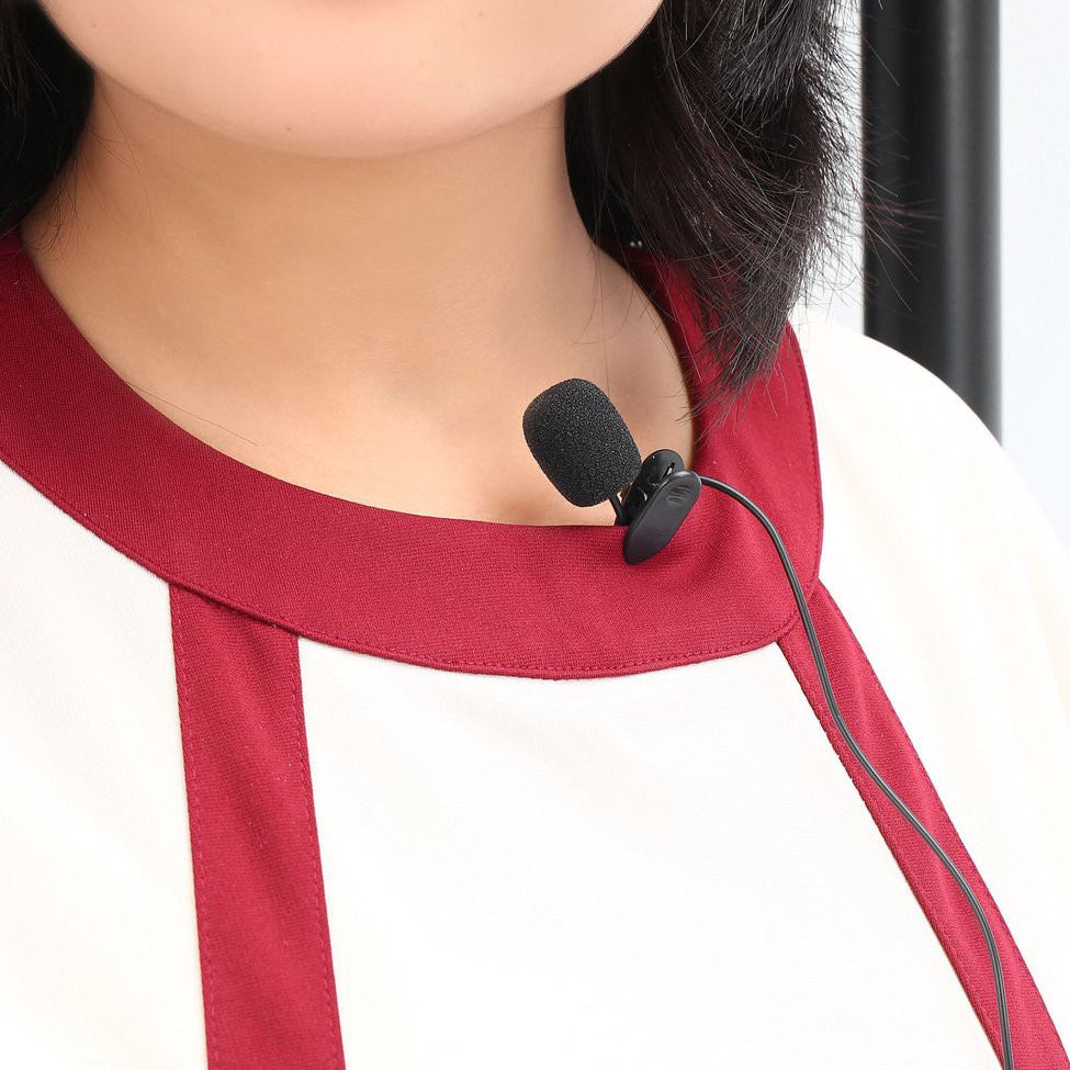 Mic 3.5mm studio có kẹp clip dành cho máy tính bảng, máy để bàn, PC
