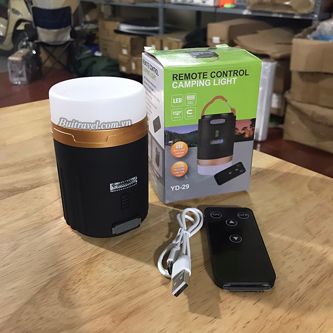 Đèn treo lều dã ngoại có điều khiển từ xa- Đèn dã ngoại tích điện- Bụi Travel