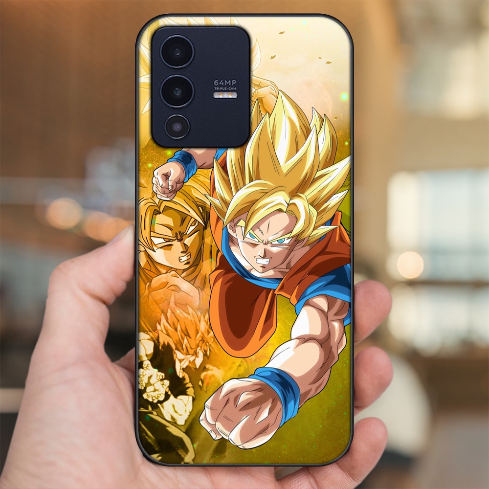 Ốp lưng Vivo V23 5G viền đen in hình Goku Dragon Ball