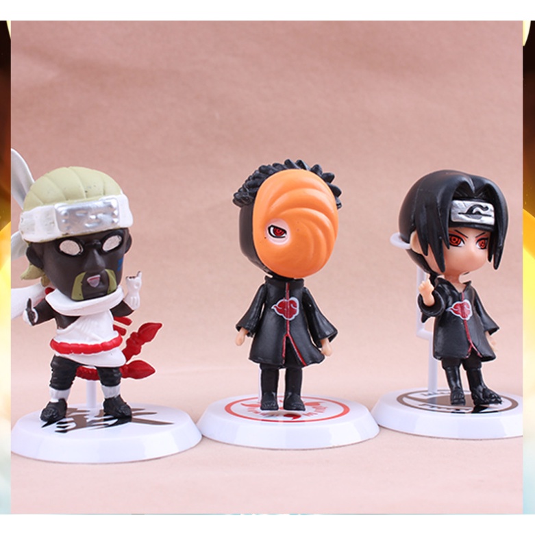 Set 6 mô hình Naruto Chibi cực dễ thương cao 8cm hàng có sẵn