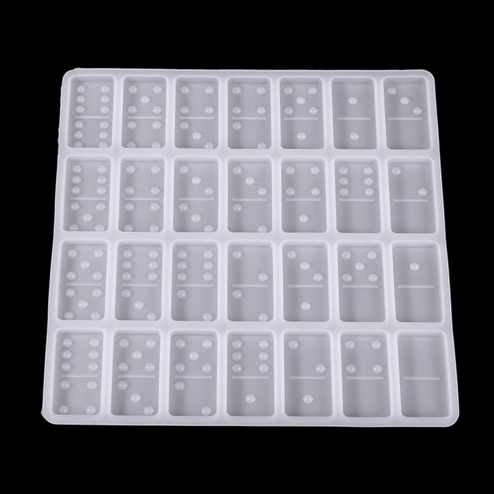 Khuôn Làm Bánh 28 Ngăn Hình Quân Cờ Domino Bằng Nhựa Epoxy Độc Đáo DIY