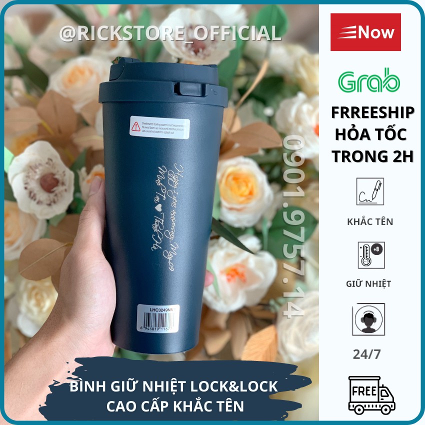 [ KHẮC TÊN ] 🧡🧡 Ly Giữ Nhiệt Lock&Lock 2021 550ml 🧡🧡 Energetic One-Touch Tumbler LHC3249 ( 4 MÀU ) GIỮ NHIỆT HƠN 8 TIẾNG | WebRaoVat - webraovat.net.vn