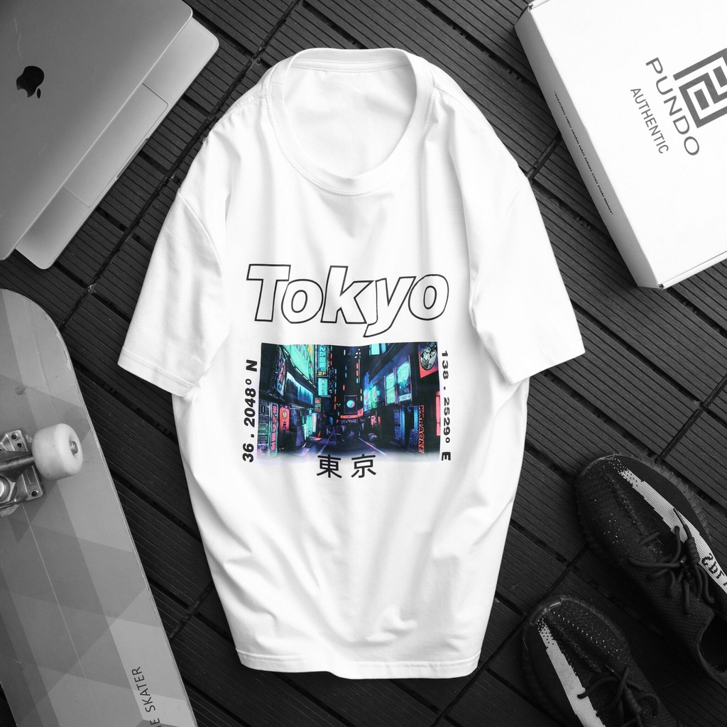 Áo thun tay lỡ nam nữ in hình TOKYO, Vải Cotton Form Oversize  TOKYO style, Vải Cotton Co Giãn - SELECTED.STORE