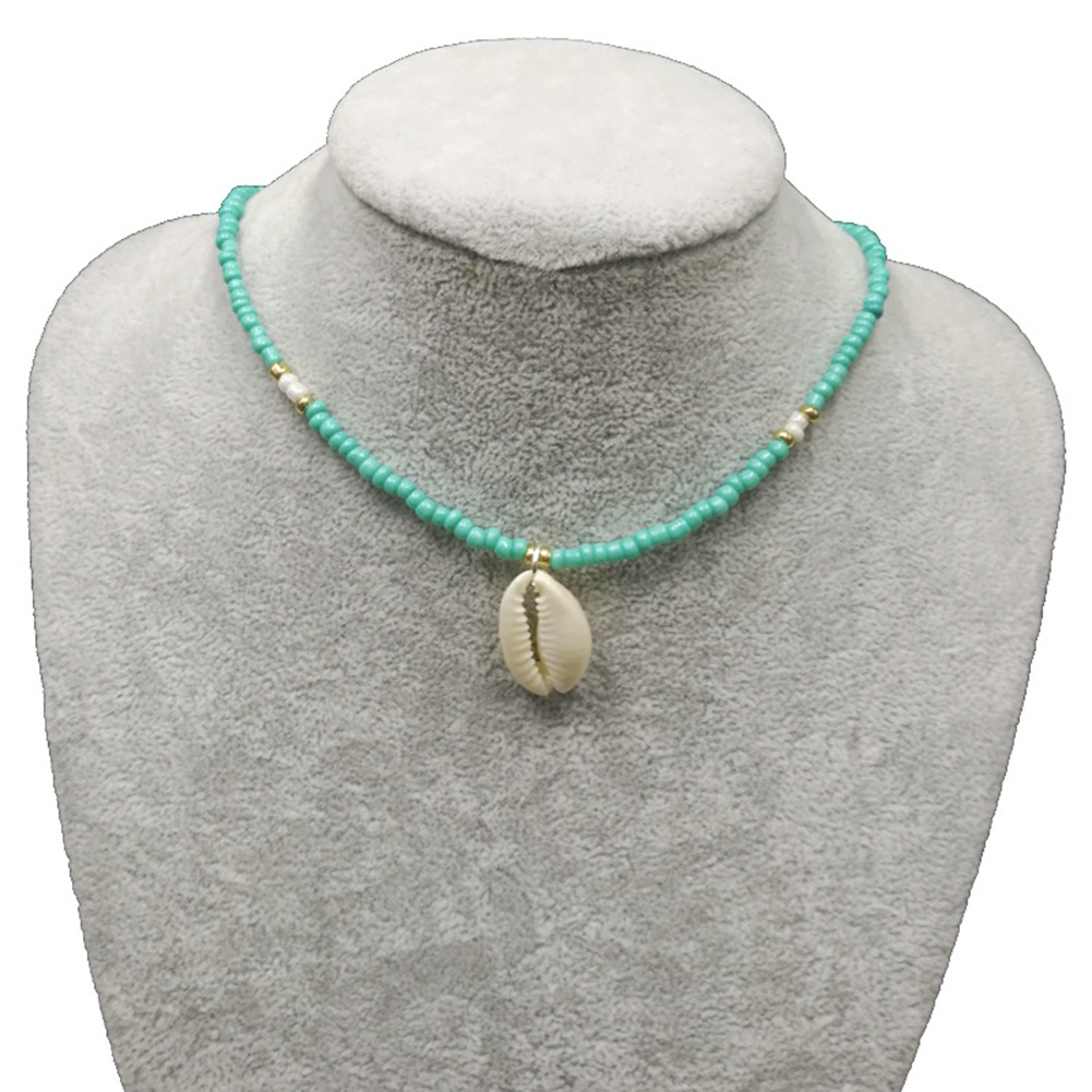 Vòng cổ Choker Ngắn Phối Mặt Dây Hình Vỏ Sò Phong Cách Bohemia Dành Cho Nữ